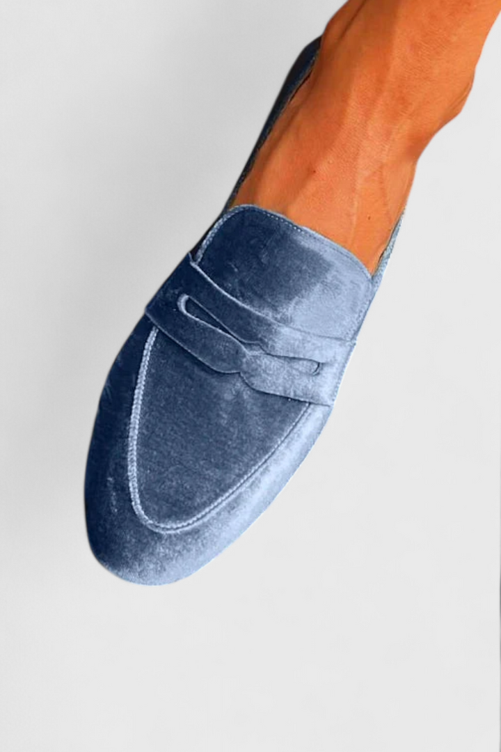 Elyra | Women's Blue Slip-On Loafers