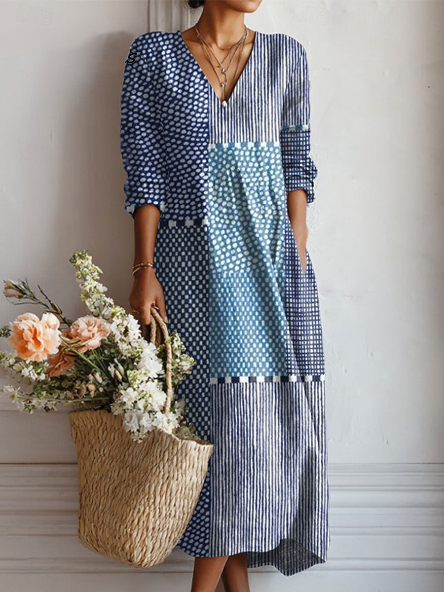Estella | Women's Floral V-Neck Midi Dress