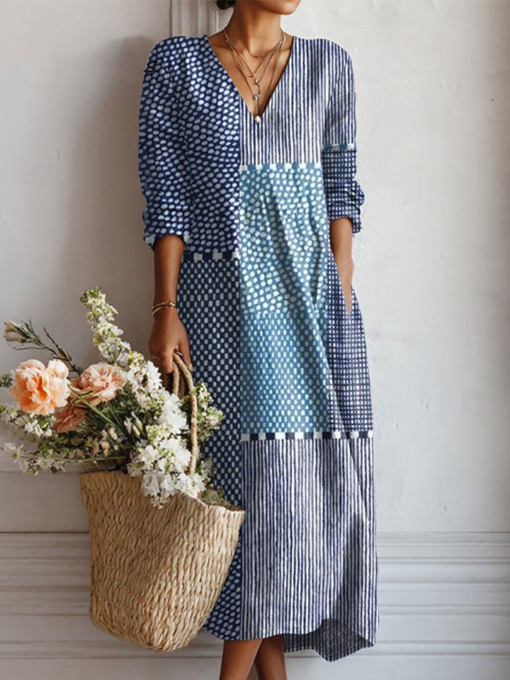 Estella | Women's Floral V-Neck Midi Dress