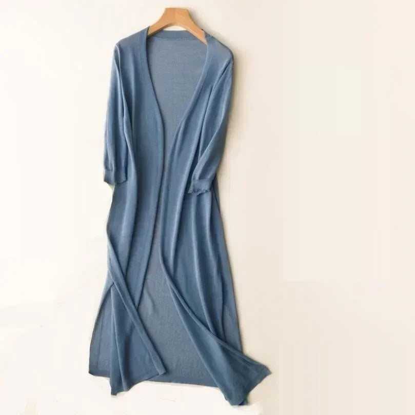 Eudora | Women's Long Open Front Cardigan