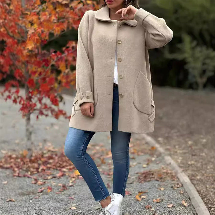 Evangelia | Women's Long Lapel Collar Coat