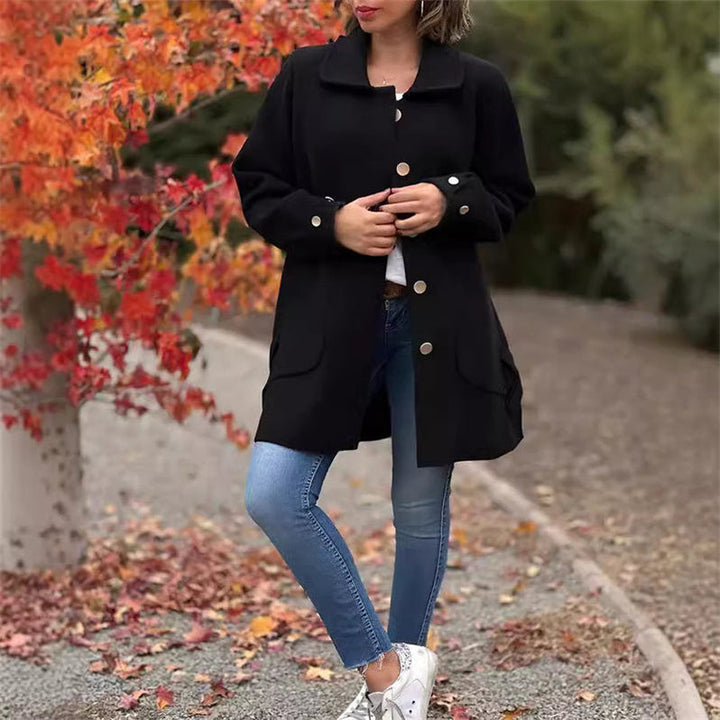 Evangelia | Women's Long Lapel Collar Coat