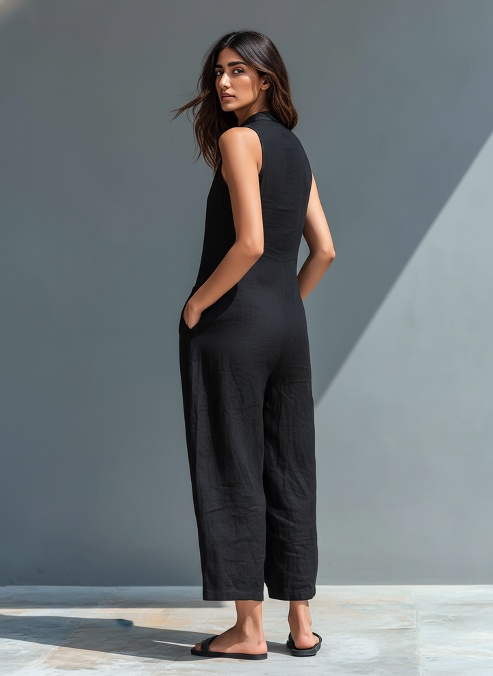 Evangelia | Women's Sleeveless Wide Leg Jumpsuit