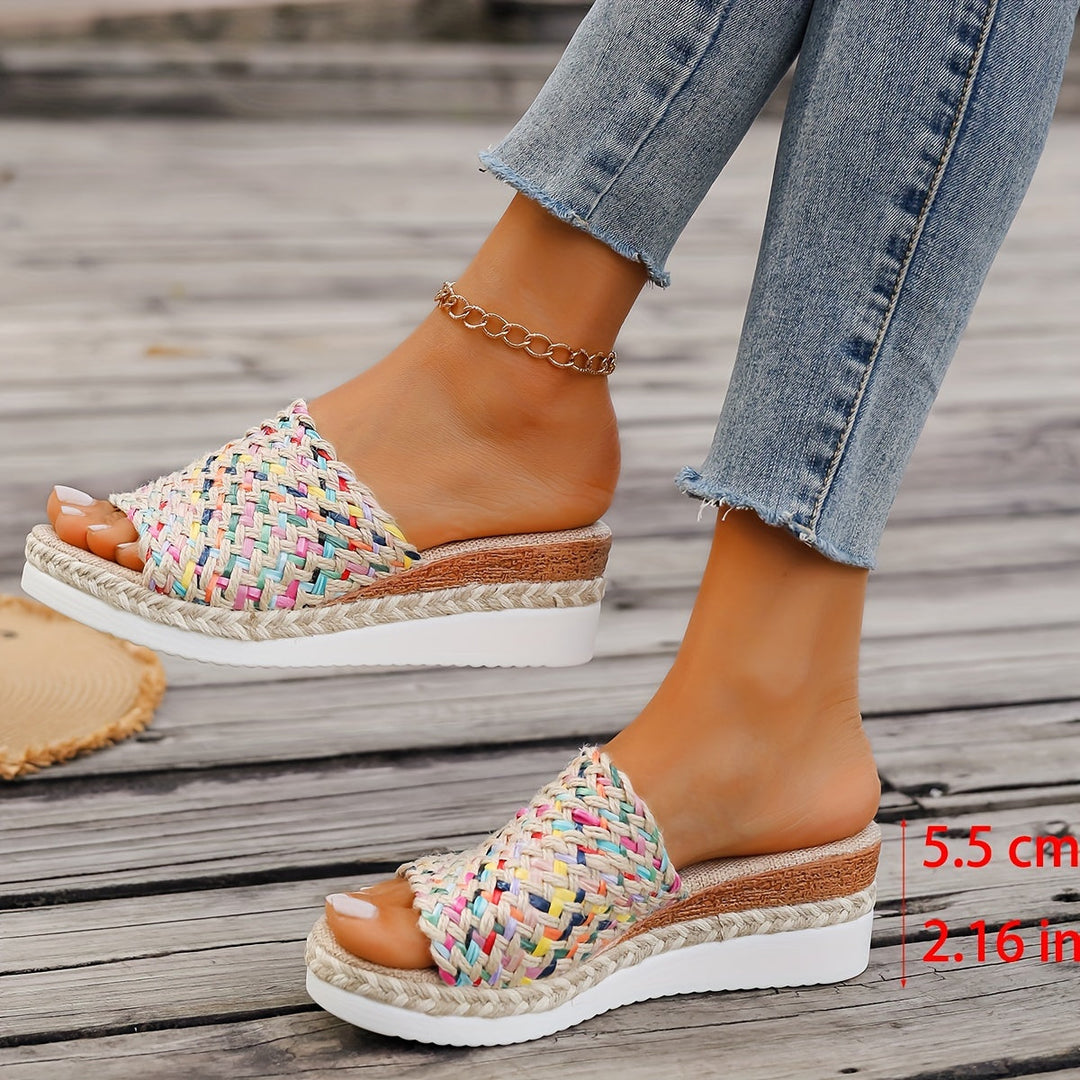 Solari | Woven Wedge Sandals