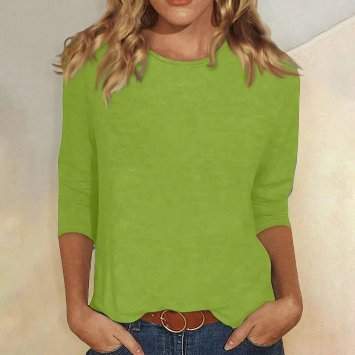 Sophie | Women's Round Neck 3/4 Sleeve Casual Top Plain