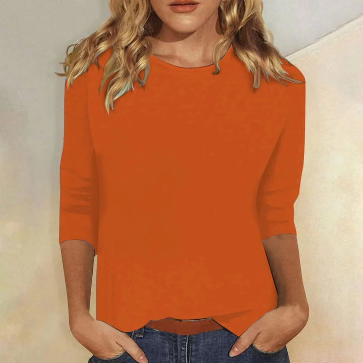 Sophie | Women's Round Neck 3/4 Sleeve Casual Top Plain