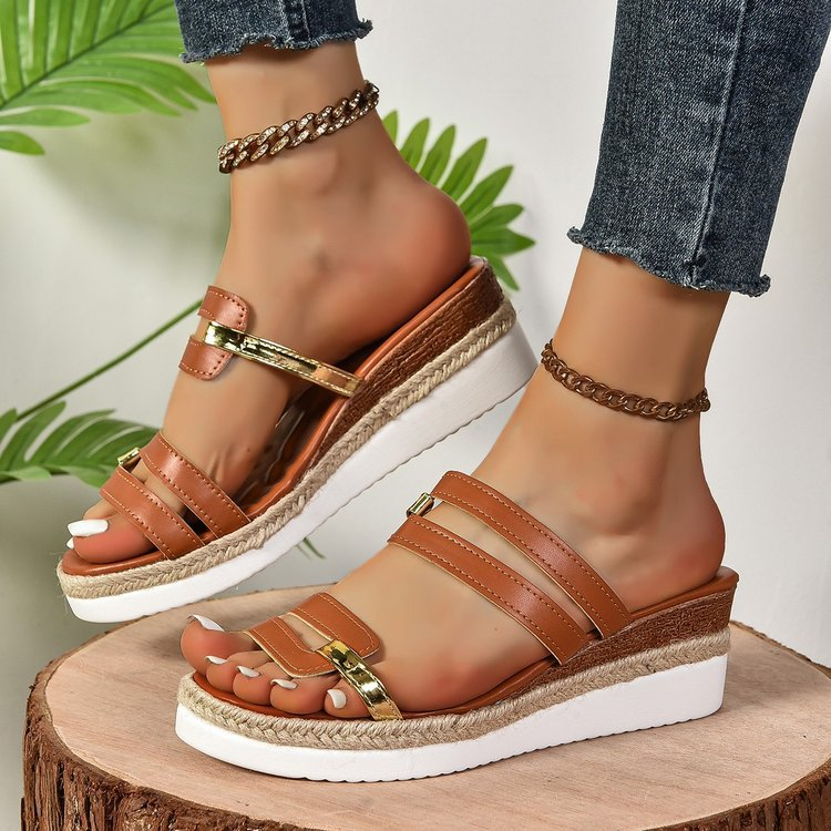 Mingyuan™ | Glitter-Strap Platform Sandals