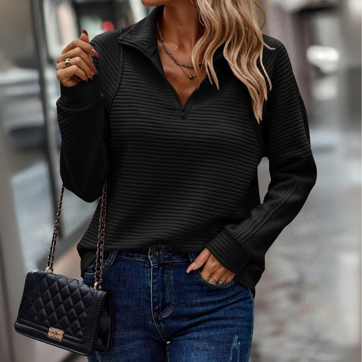 Kaia | Women's Half Zip Ribbed Pullover
