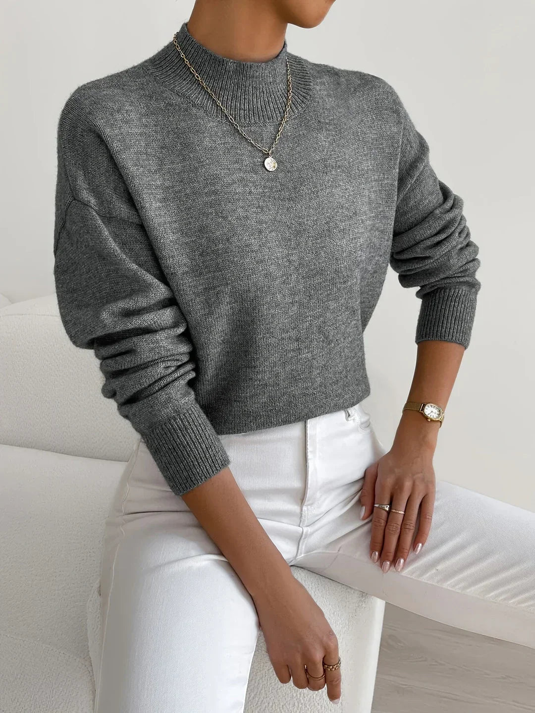 Kendra | Women's Mock Neck Long Sleeve Sweater