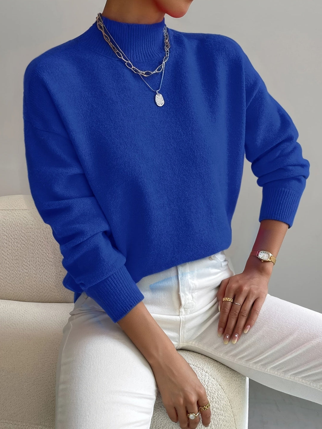 Kendra | Women's Mock Neck Long Sleeve Sweater