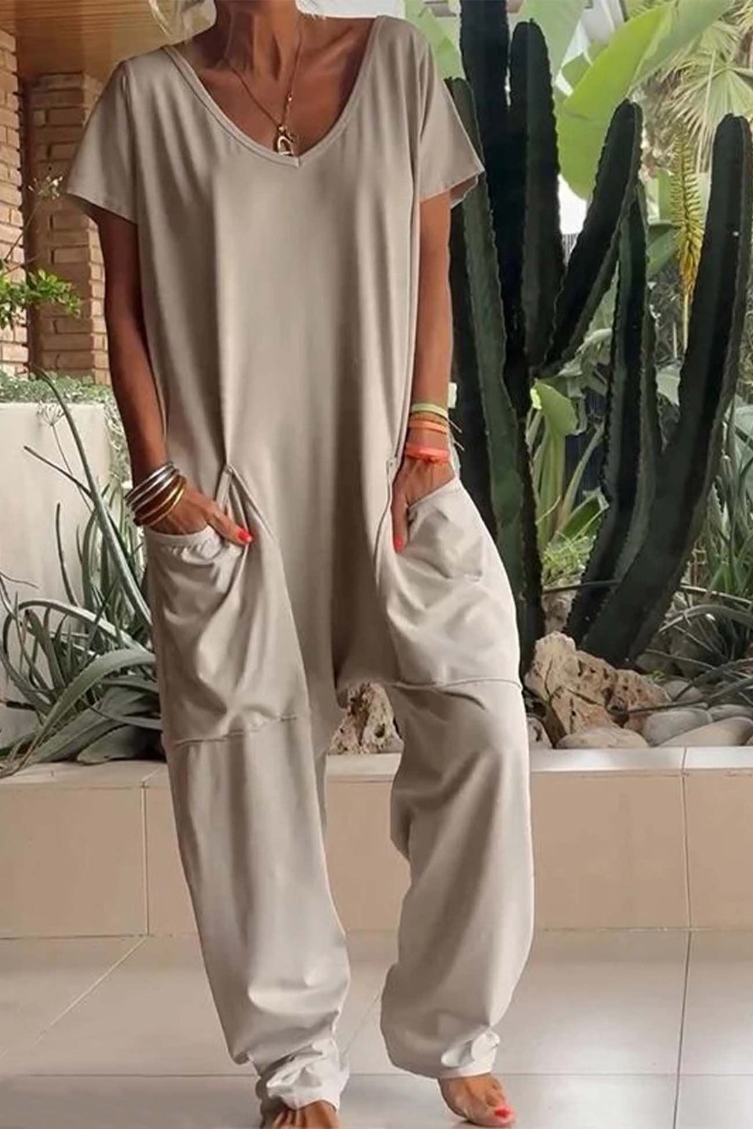 Magnolia | Women's V-Neck Wide Leg Jumpsuit