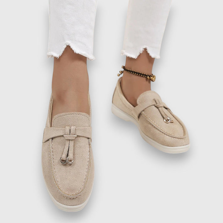 Pippa | Women's Suede Tassel Loafers Slip-On Flat Moccasin
