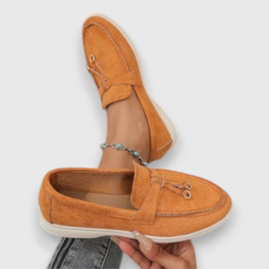 Pippa | Women's Suede Tassel Loafers Slip-On Flat Moccasin