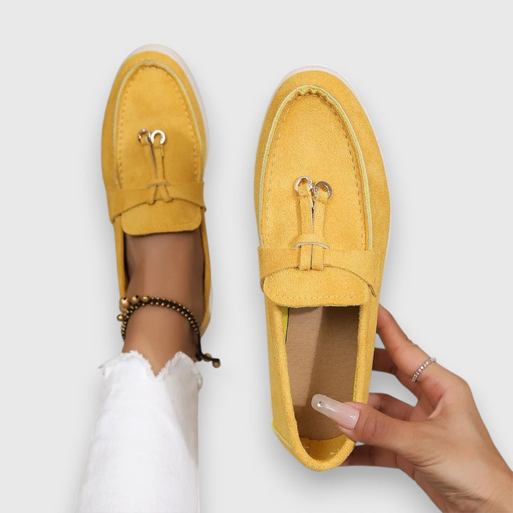 Pippa | Women's Suede Tassel Loafers Slip-On Flat Moccasin