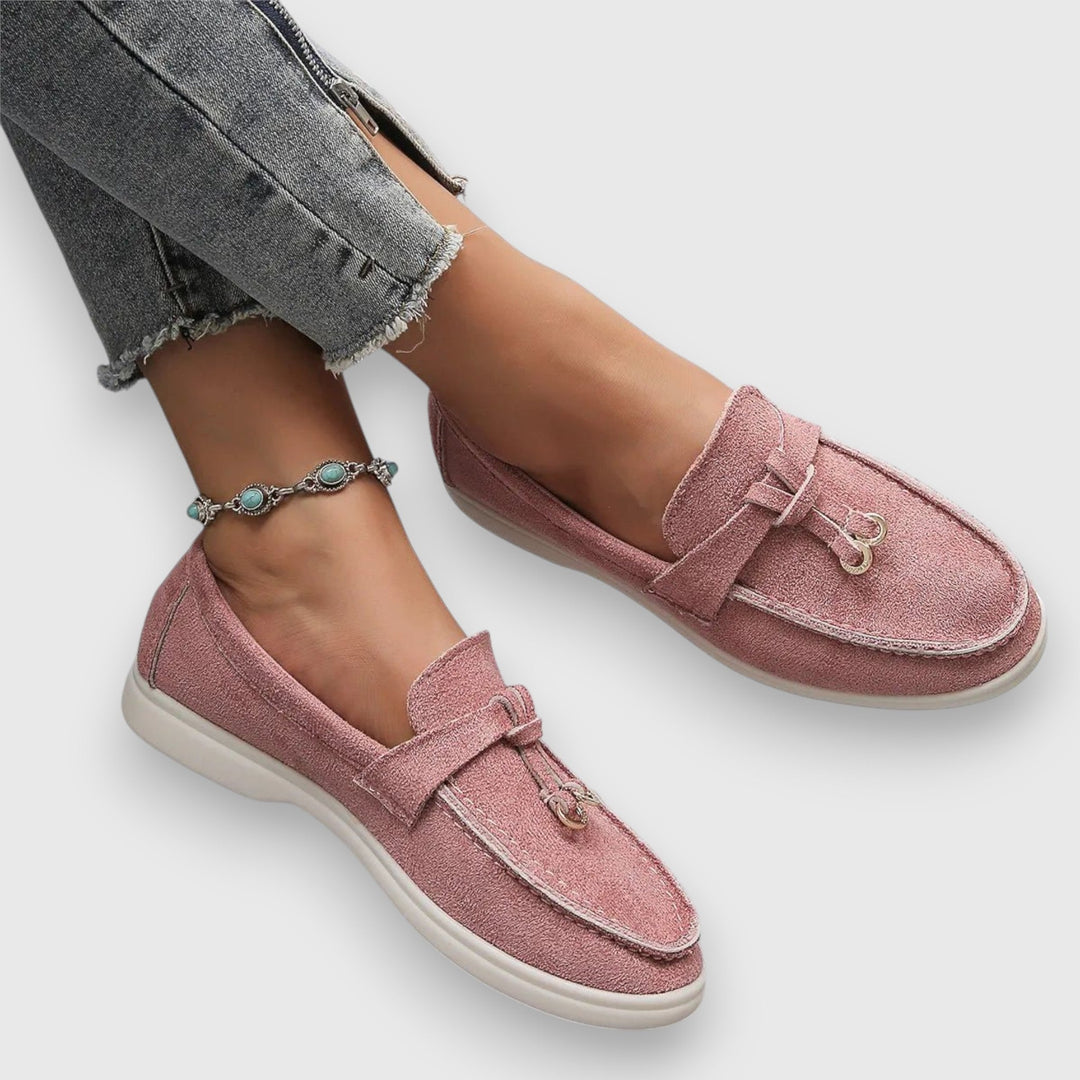 Pippa | Women's Suede Tassel Loafers Slip-On Flat Moccasin