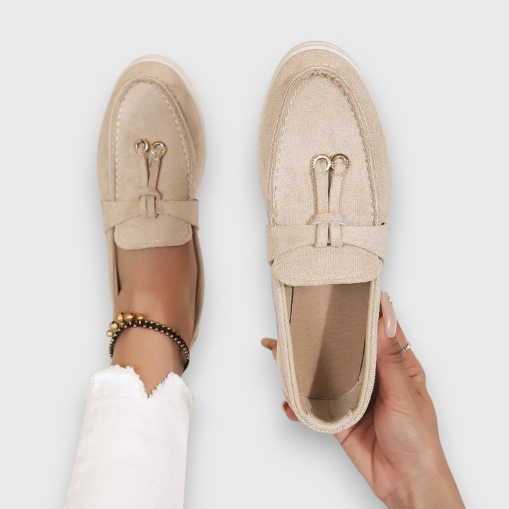 Pippa | Women's Suede Tassel Loafers Slip-On Flat Moccasin