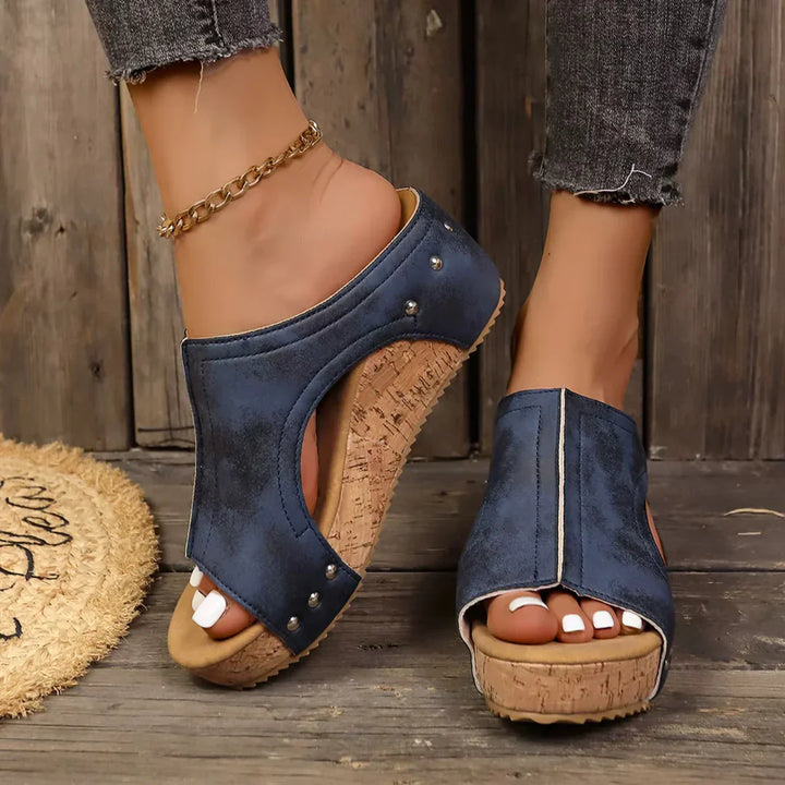 Quinley | Women's Wedge Sandals with Cork Platform