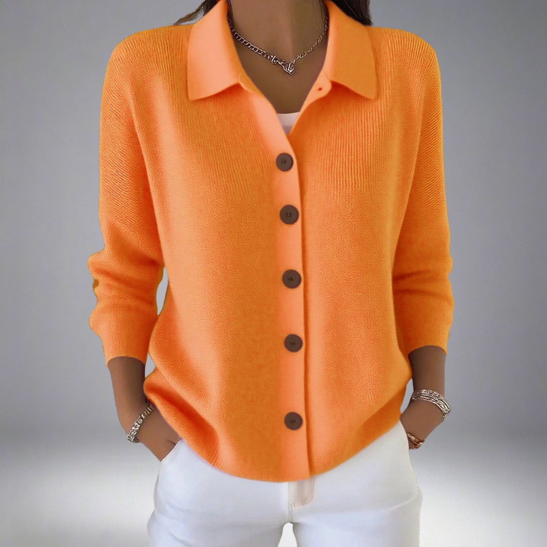 Raina | Women's Collared Button Front Cardigan
