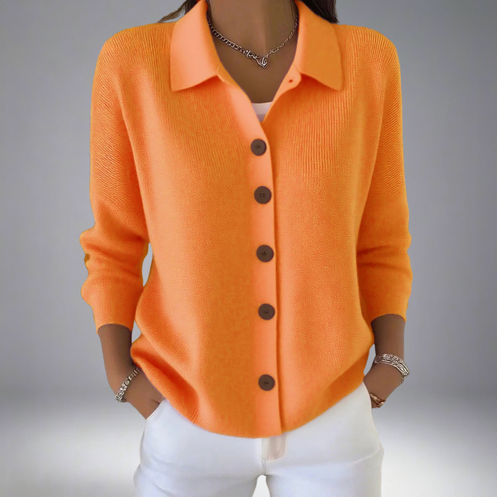Raina | Women's Collared Button Front Cardigan