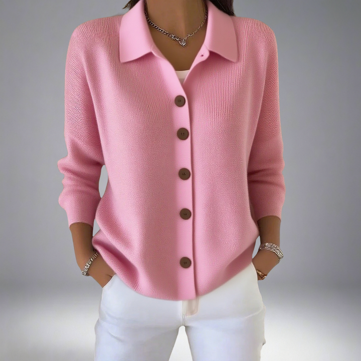 Raina | Women's Collared Button Front Cardigan