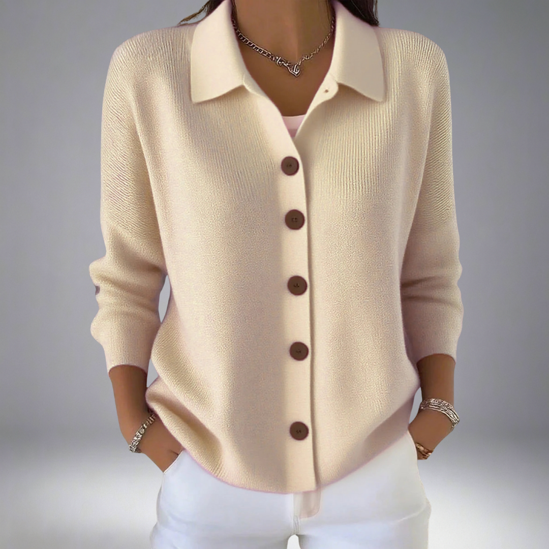 Raina | Women's Collared Button Front Cardigan