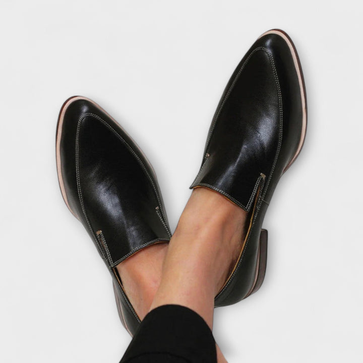 Rhiannon | Women's Black Slip-On Loafers
