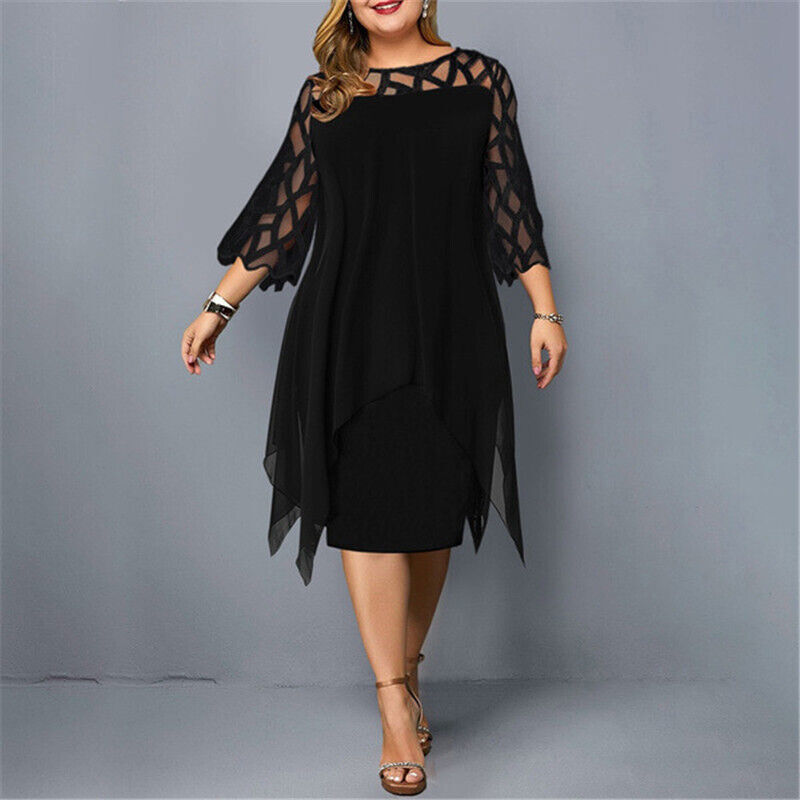 Freya | Plus Size Flowy Midi Dress