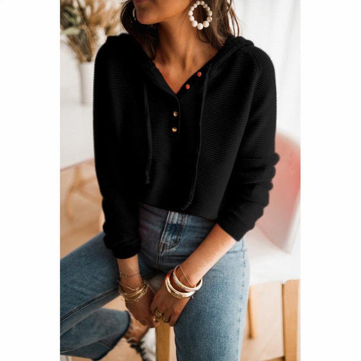 Sabrina | Women's Button Front V-Neck Long Sleeve Top