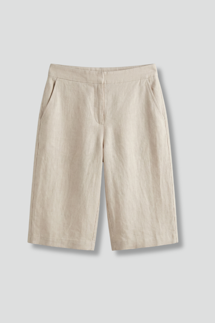 Seraphita | Women's Elastic Waist Knee Length Shorts