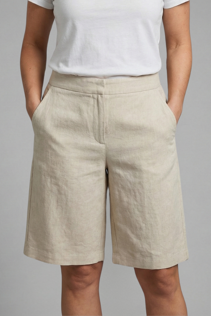 Seraphita | Women's Elastic Waist Knee Length Shorts