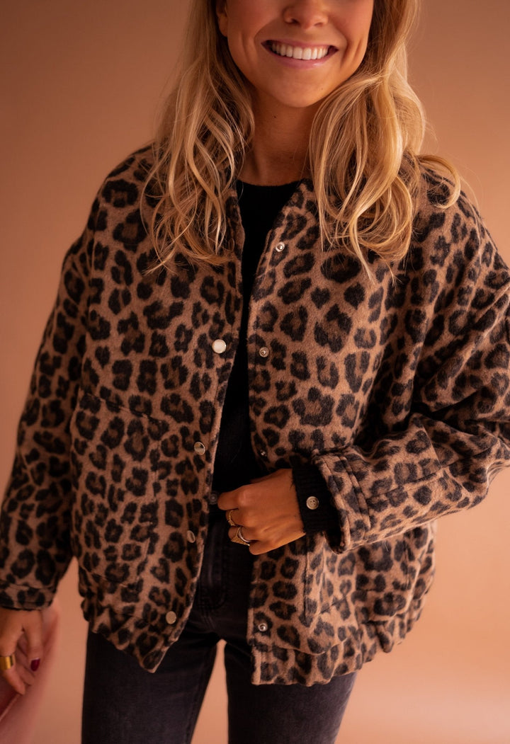 Sienna | Women's Leopard Print Button Front Jacket