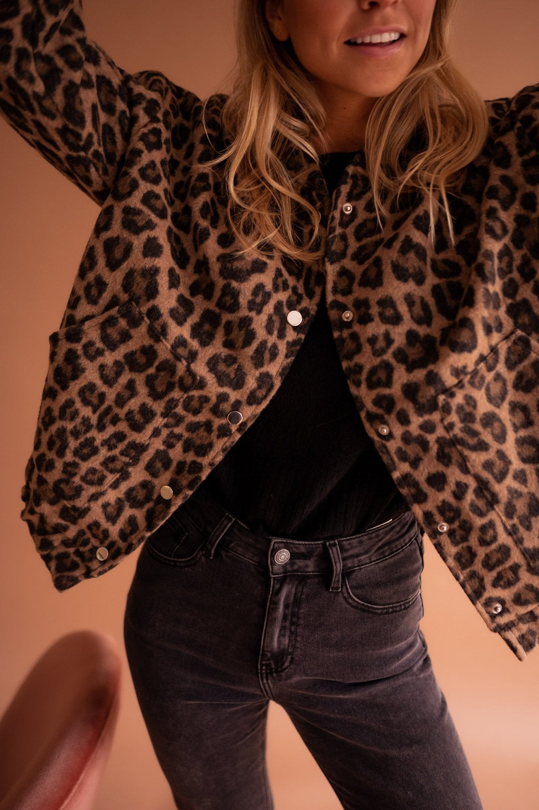 Sienna | Women's Leopard Print Button Front Jacket