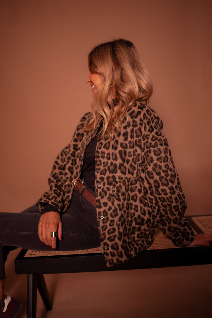 Sienna | Women's Leopard Print Button Front Jacket