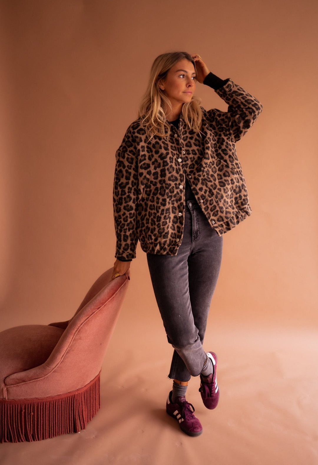 Sienna | Women's Leopard Print Button Front Jacket