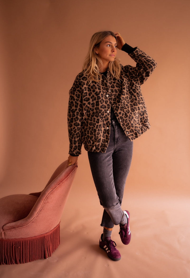 Sienna | Women's Leopard Print Button Front Jacket