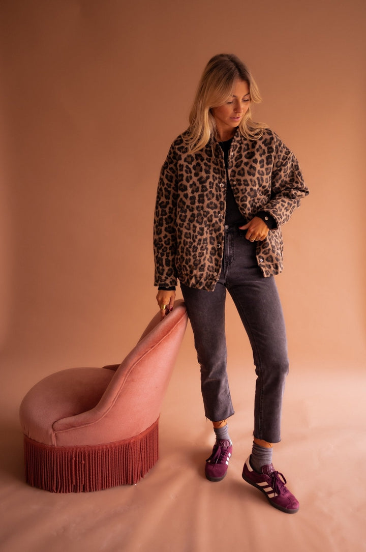Sienna | Women's Leopard Print Button Front Jacket
