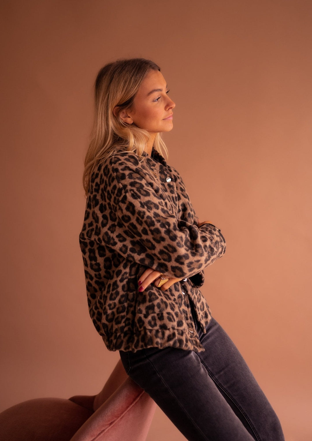 Sienna | Women's Leopard Print Button Front Jacket
