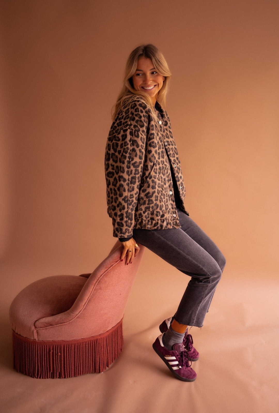 Sienna | Women's Leopard Print Button Front Jacket