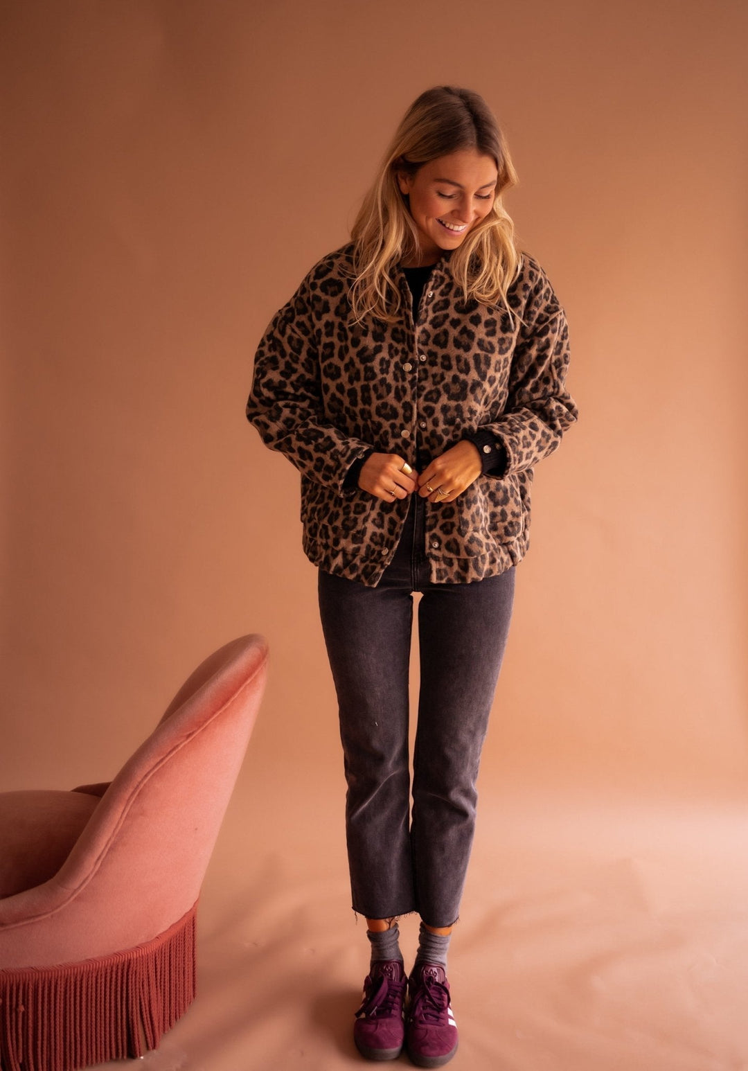 Sienna | Women's Leopard Print Button Front Jacket