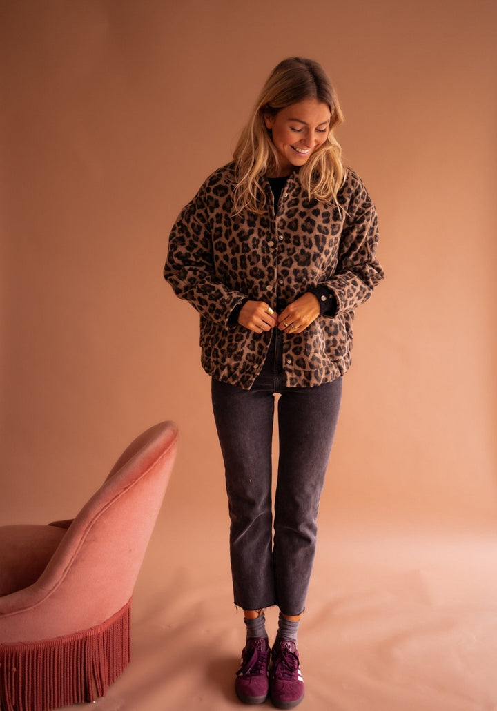 Sienna | Women's Leopard Print Button Front Jacket