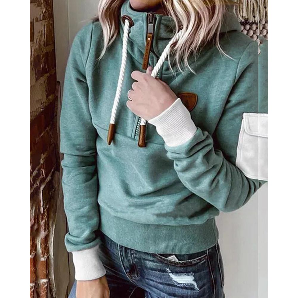 Tamsin | Women's Half Zip Mock Neck Hoodie