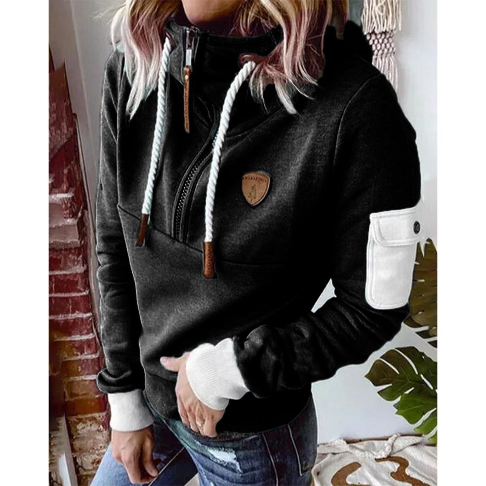 Tamsin | Women's Half Zip Mock Neck Hoodie