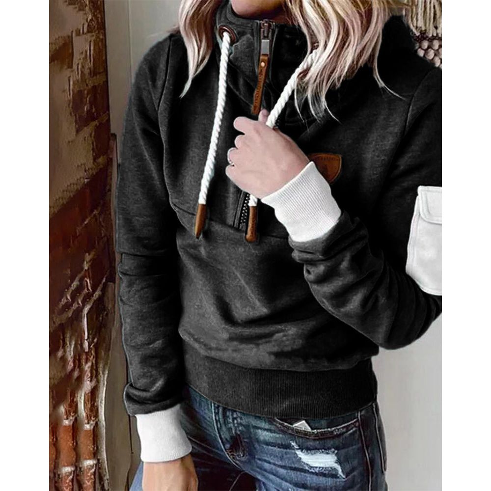Tamsin | Women's Half Zip Mock Neck Hoodie