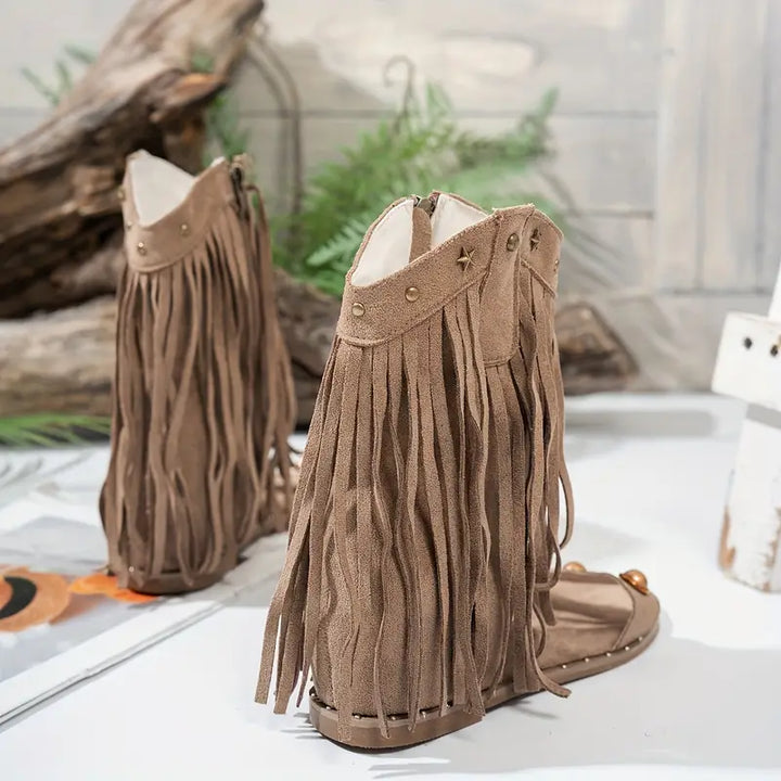 Tatiana | Women's Fringe Ankle Strap Sandals