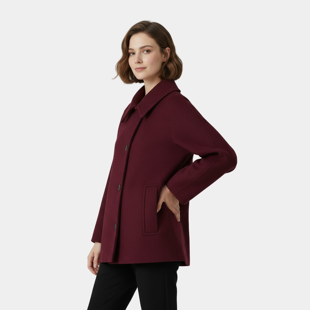 Thalia | Women's Collared Button Front Coat