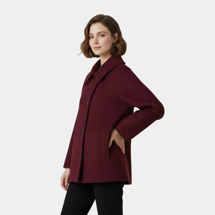 Thalia | Women's Collared Button Front Coat