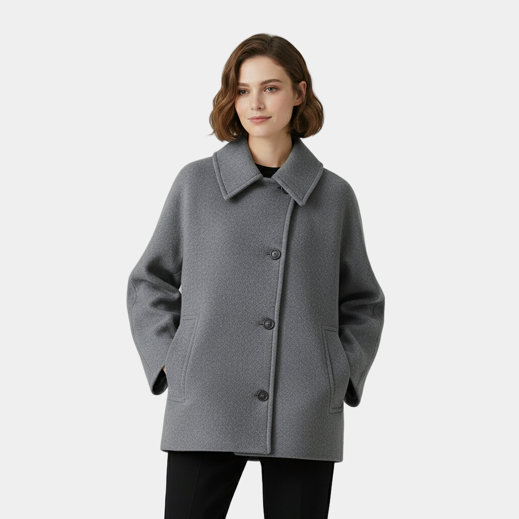 Thalia | Women's Collared Button Front Coat