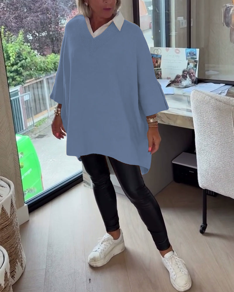 Vesperine | Women's Oversized Long Sleeve Tunic Top