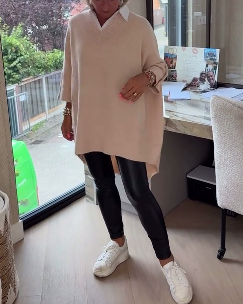 Vesperine | Women's Oversized Long Sleeve Tunic Top