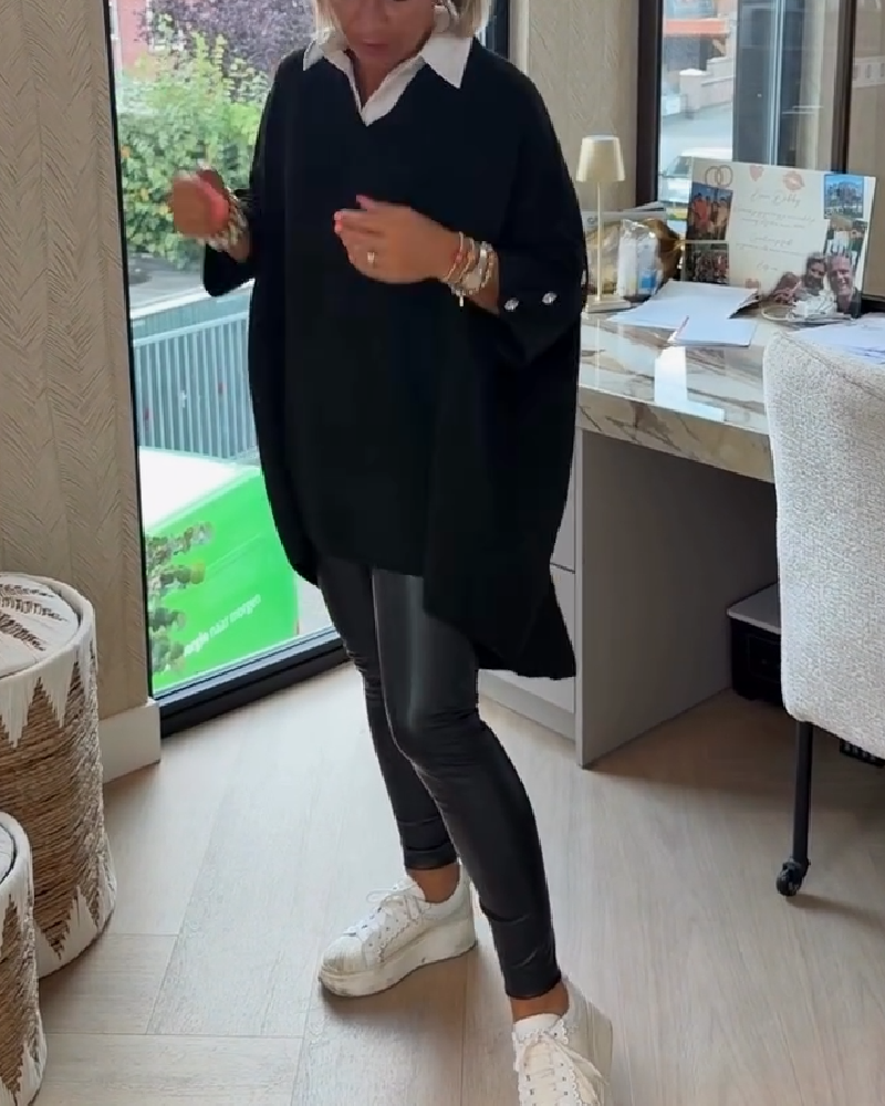Vesperine | Women's Oversized Long Sleeve Tunic Top